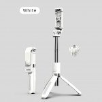 Wholesale Heavy Duty 3 in 1 Aluminum Wireless Bluetooth Extendable Selfie Stick with Tripod Stand (White)